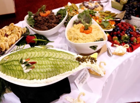 Wilshire Estates culinary services table spread